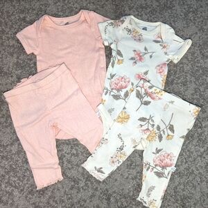 2 pk outfit for baby girl. 2 piece sets.